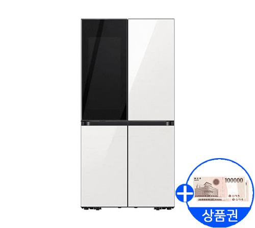 [삼성] 비스포크 키친핏 4도어 냉장고 596L (글램화이트)