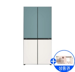 [LG]오브제 냉장고 4도어 870L (클레이민트/베이지)