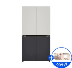 [LG]오브제 냉장고 4도어 870L (그레이/블랙)